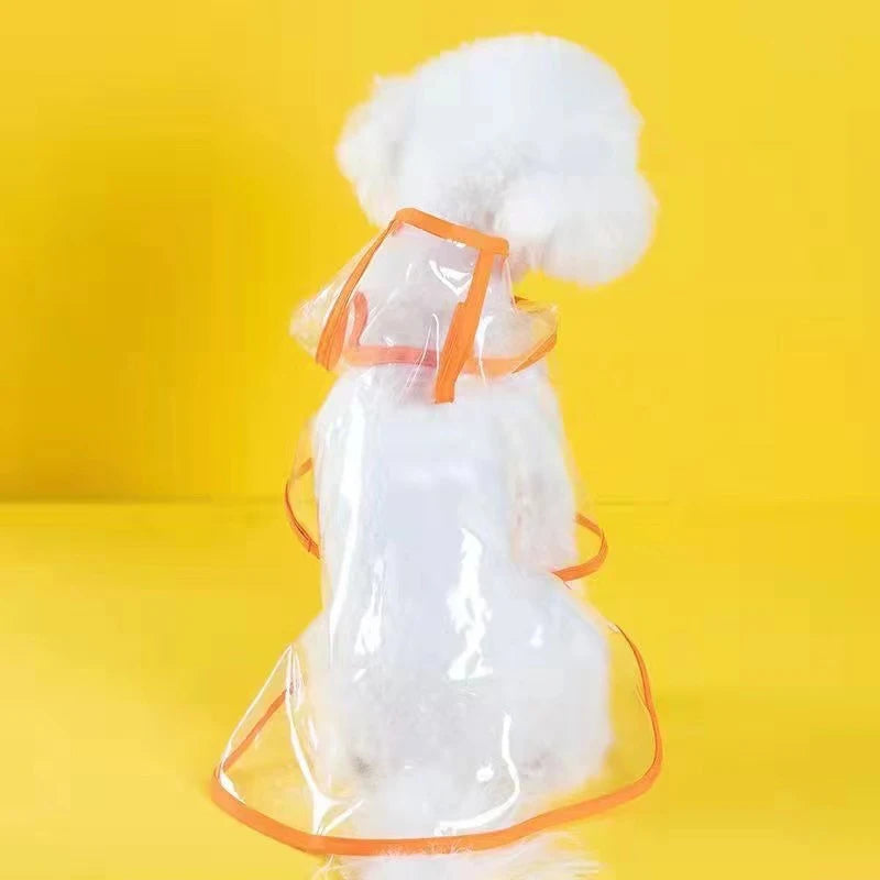 Transparent Pet Dog Raincoat Waterproof Hooded PVC Jacket for Small Dogs