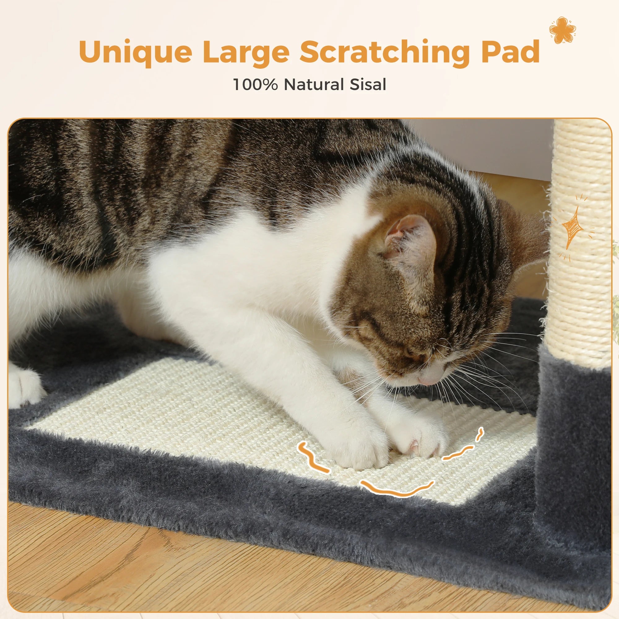 184cm Large Cat Tree Tower with Hammock, Scratching Posts & Condos