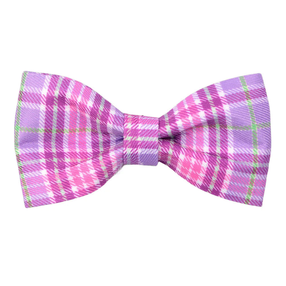 50/100pcs Removable Spring Plaid Dog Bowties