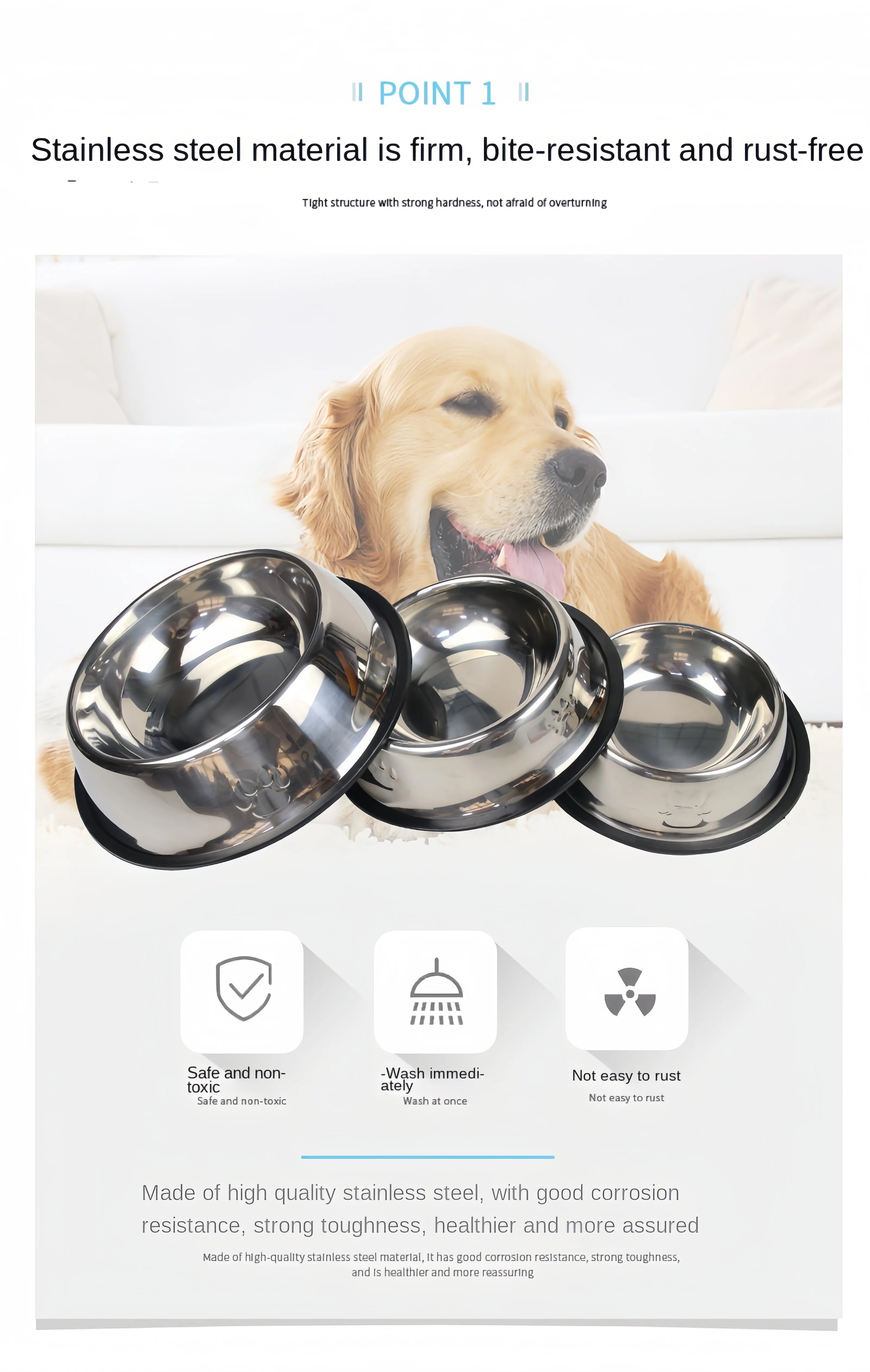 Stainless Steel Pet Feeding Bowl