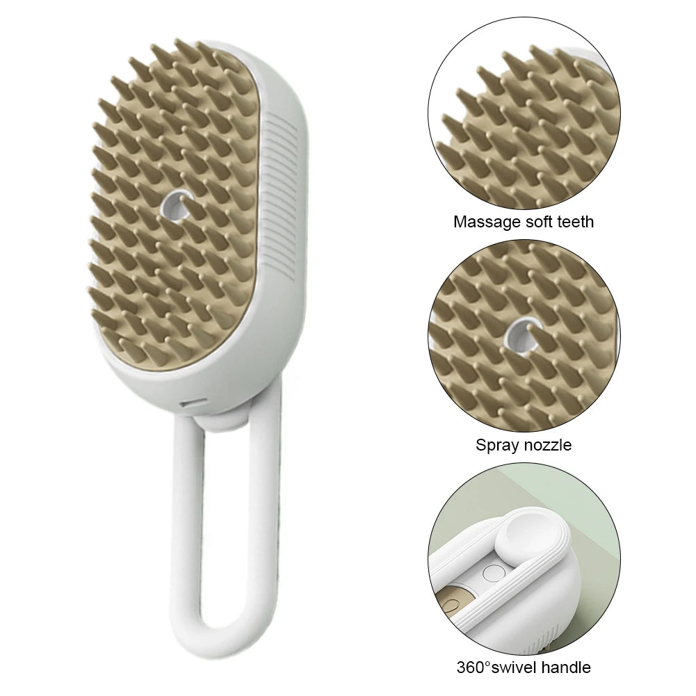 3-in-1 Electric Steam Grooming Brush