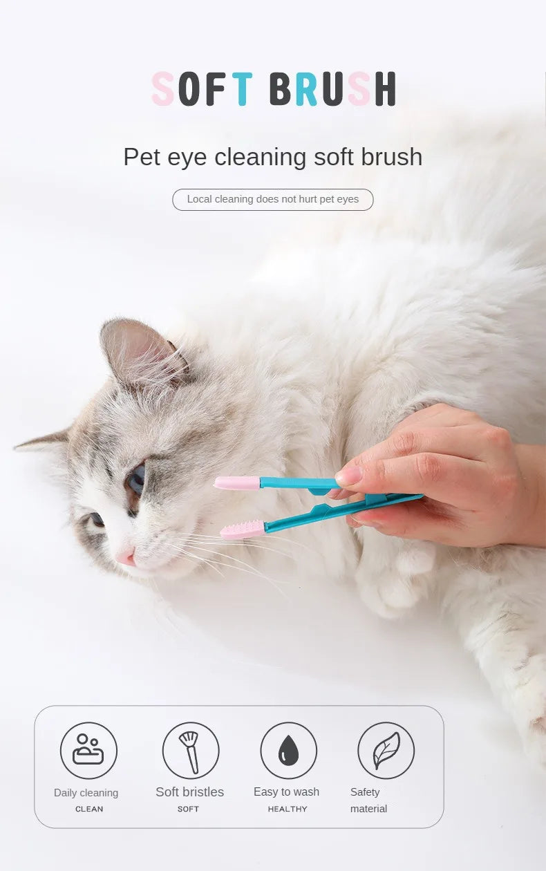 Pet Tear Stain Remover Comb, Grooming Brush for Small Dogs & Cats