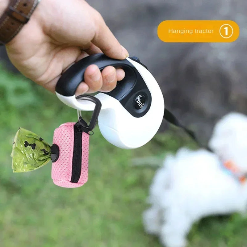 Hanging Dog Poop Bag Dispenser, Portable Waste Bag Holder for Dog Walks