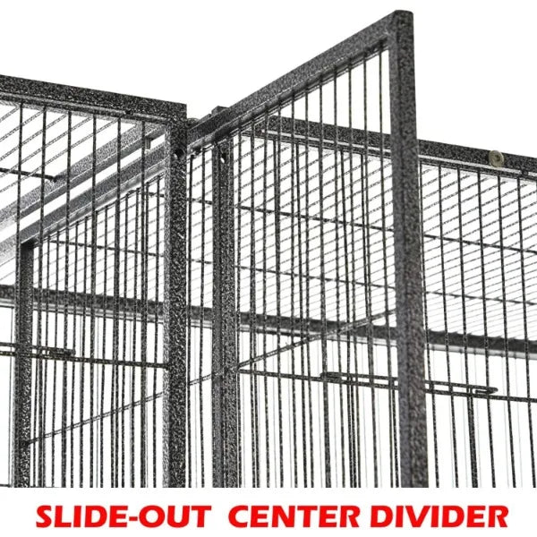 Large Double Parrot Flight Cage with Removable Center Divider