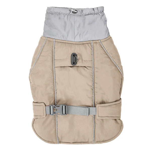 Luxury Winter Dog Jacket, Waterproof Padded Warm Coat with Reflective Safety