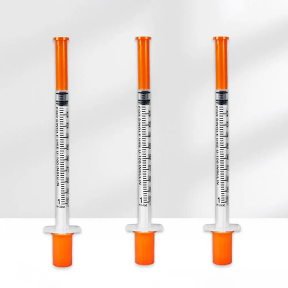 10pcs 1ml Disposable Veterinary Syringes with Needles, Sterile Insulin Syringes for Pets & Farm Animals