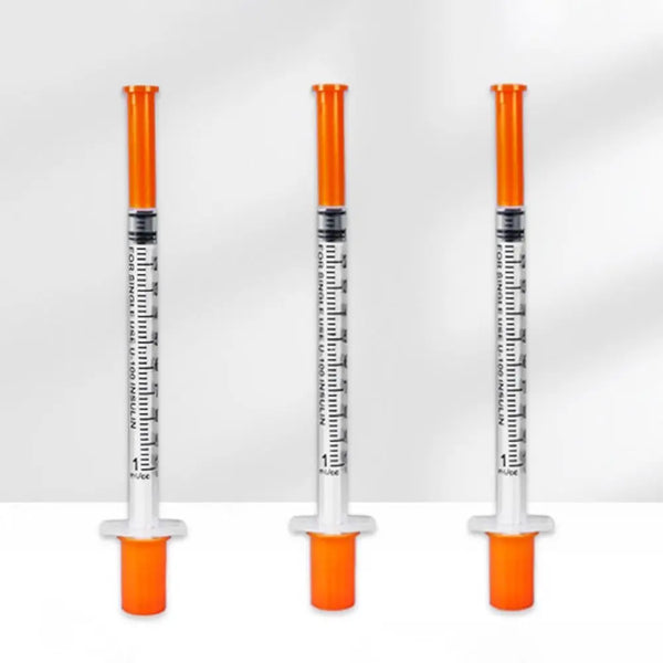 10pcs 1ml Disposable Veterinary Syringes with Needles, Sterile Insulin Syringes for Pets & Farm Animals