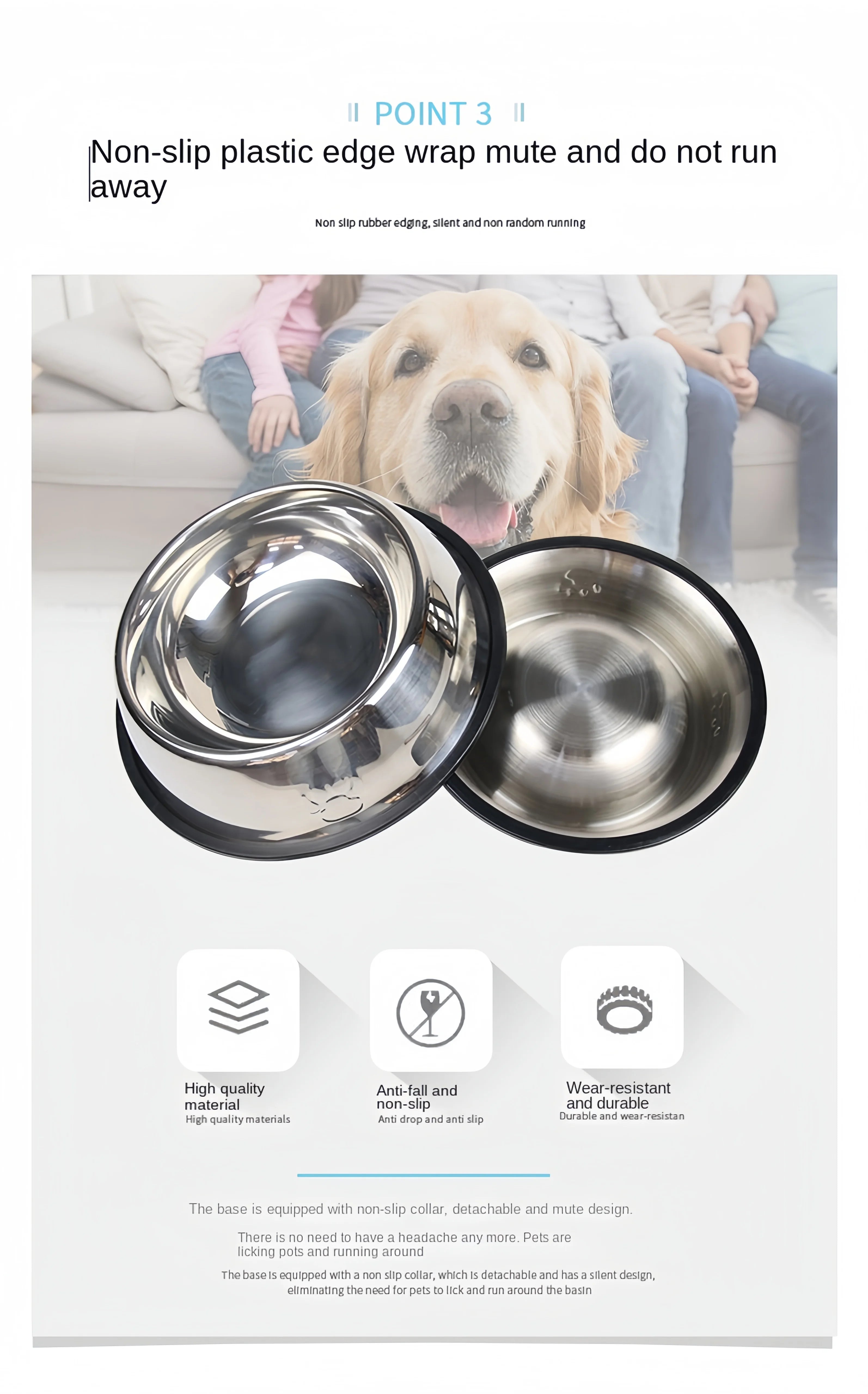 Stainless Steel Pet Feeding Bowl