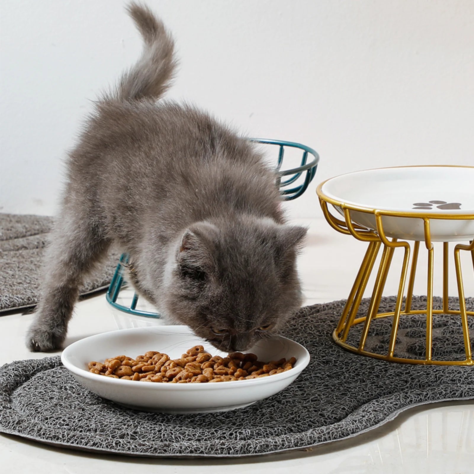 Ceramic Non-Slip Cat Food & Water Bowl
