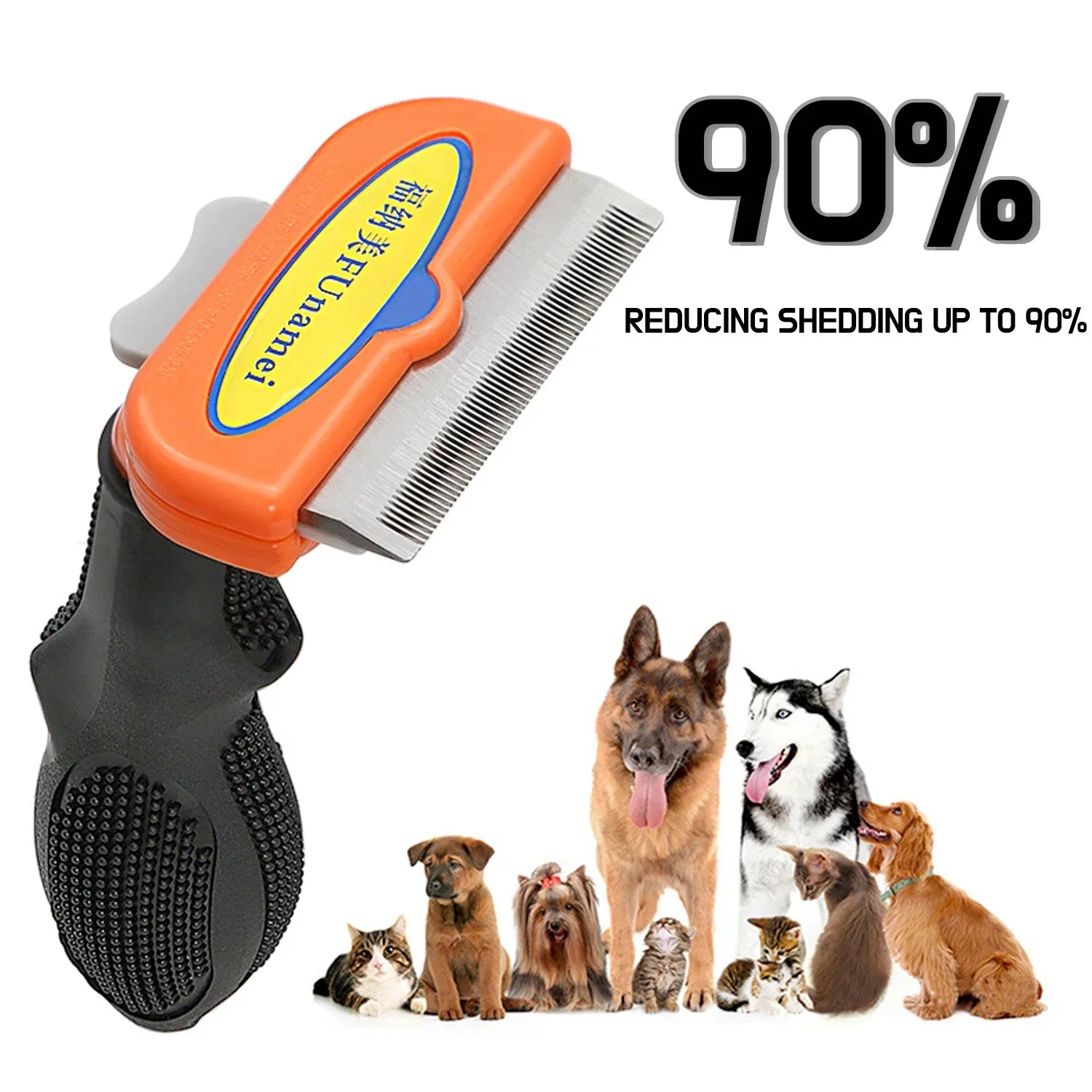 Large Pet Grooming Comb – Hair Remover & Massage Brush for Dogs and Cats