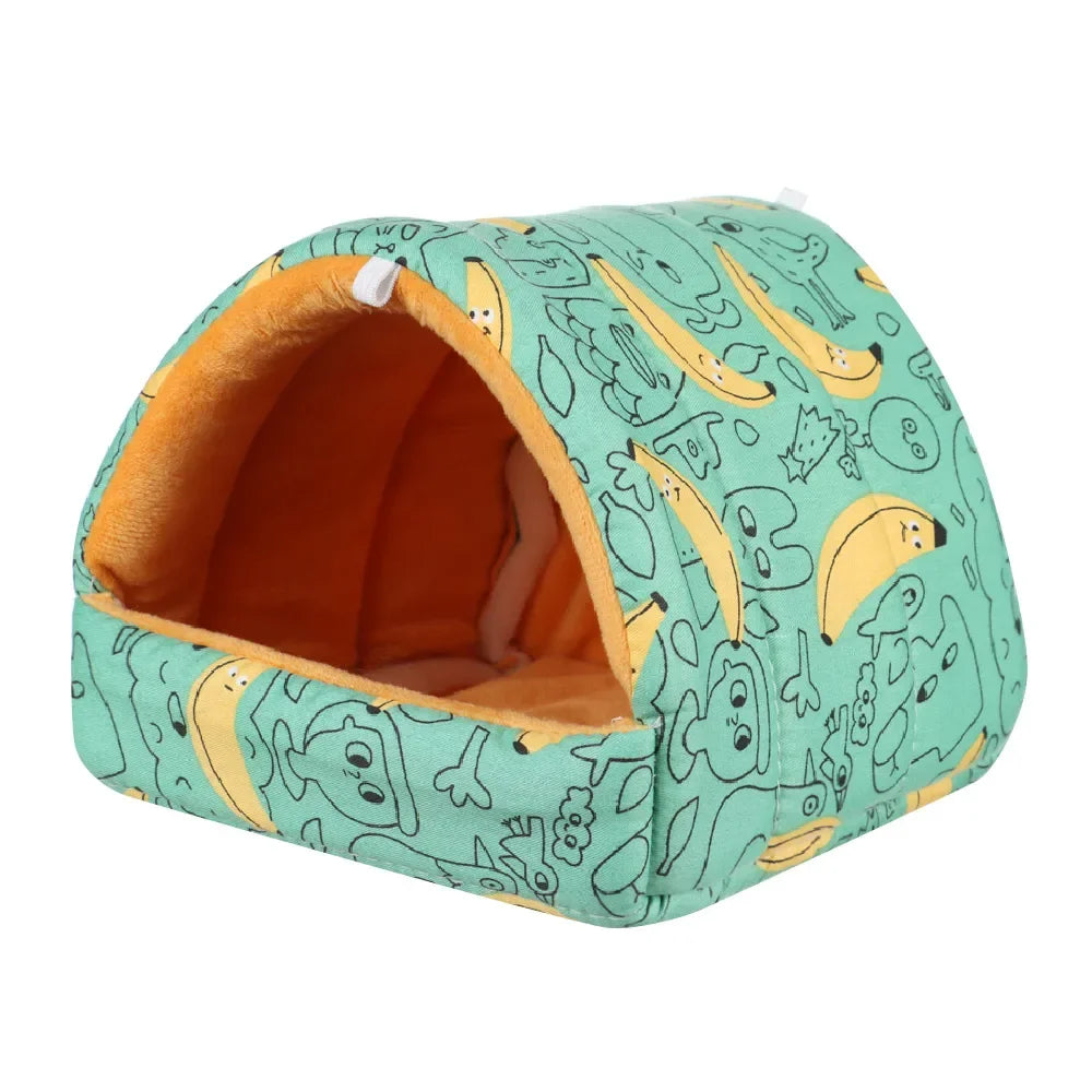 Cartoon Small Pet Sleeping Bed & Warm Nest for Winter