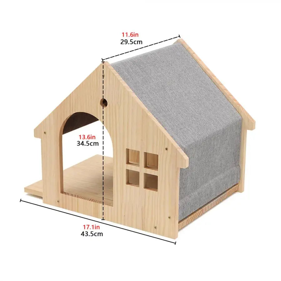 Wall-Mounted Cat Shelves Set with Hammock, Bridge, House & Scratching Post