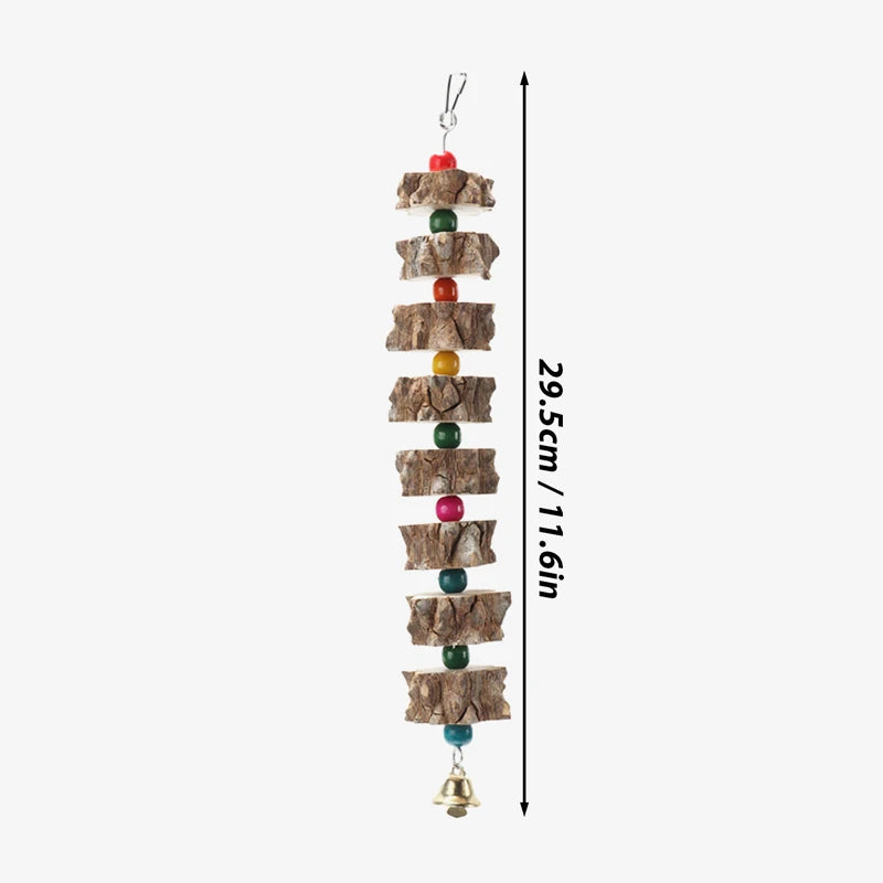 Natural Wooden Parrot Chew Toy