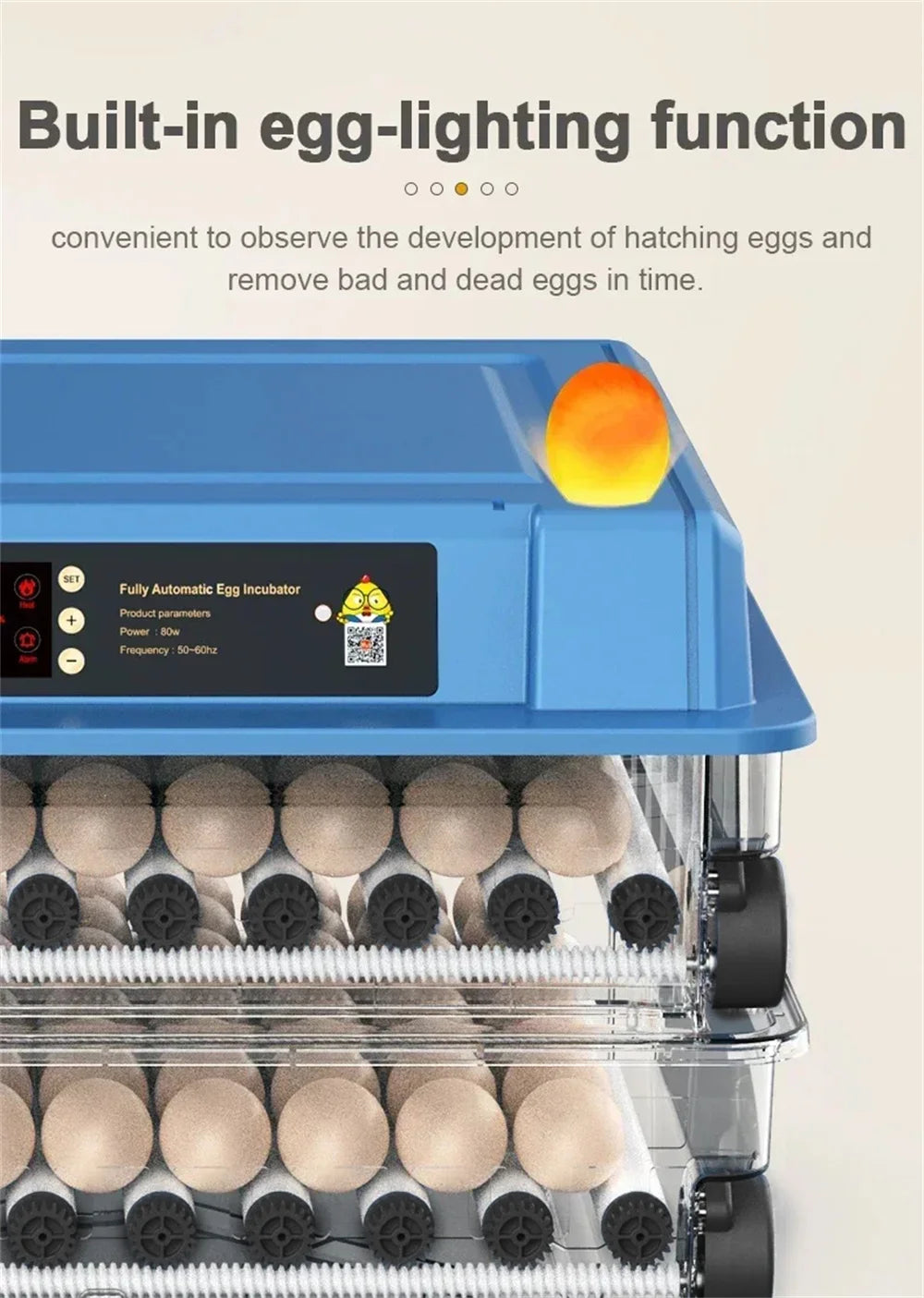12/15/24 Egg Automatic Poultry Incubator with Waterbed & Temperature Control
