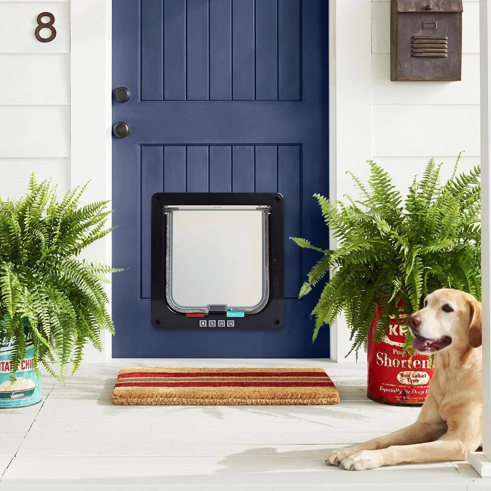Pet Flap Door with 4-Way Security Lock