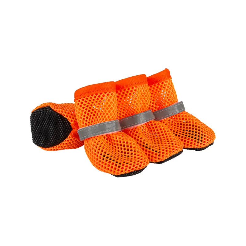 4pcs Non-Slip Breathable Dog Shoes for Small & Medium Pets