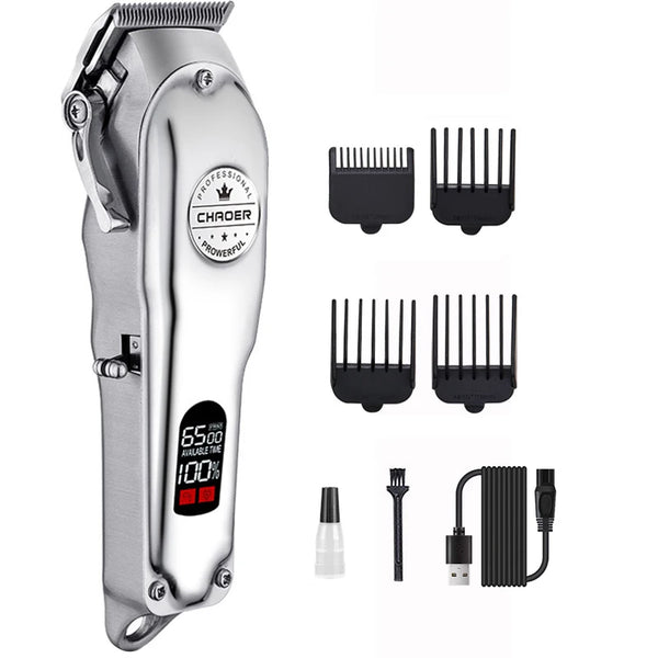 All-Metal Pet Hair Clipper — Rechargeable Low-Noise Dog & Cat Grooming Tool