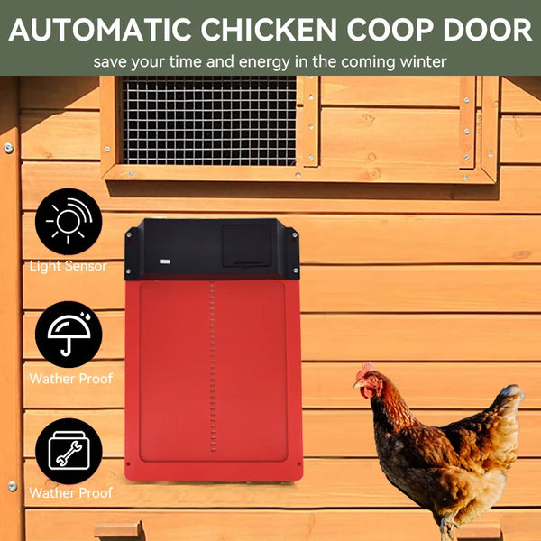 Automatic Battery-Powered Chicken Coop Door with Light Sensor