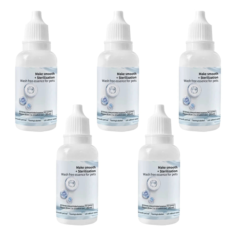 Pet No-Rinse Essence for Cats & Dogs – Deodorizing, Itch Relief & Moisturizing Grooming Spray