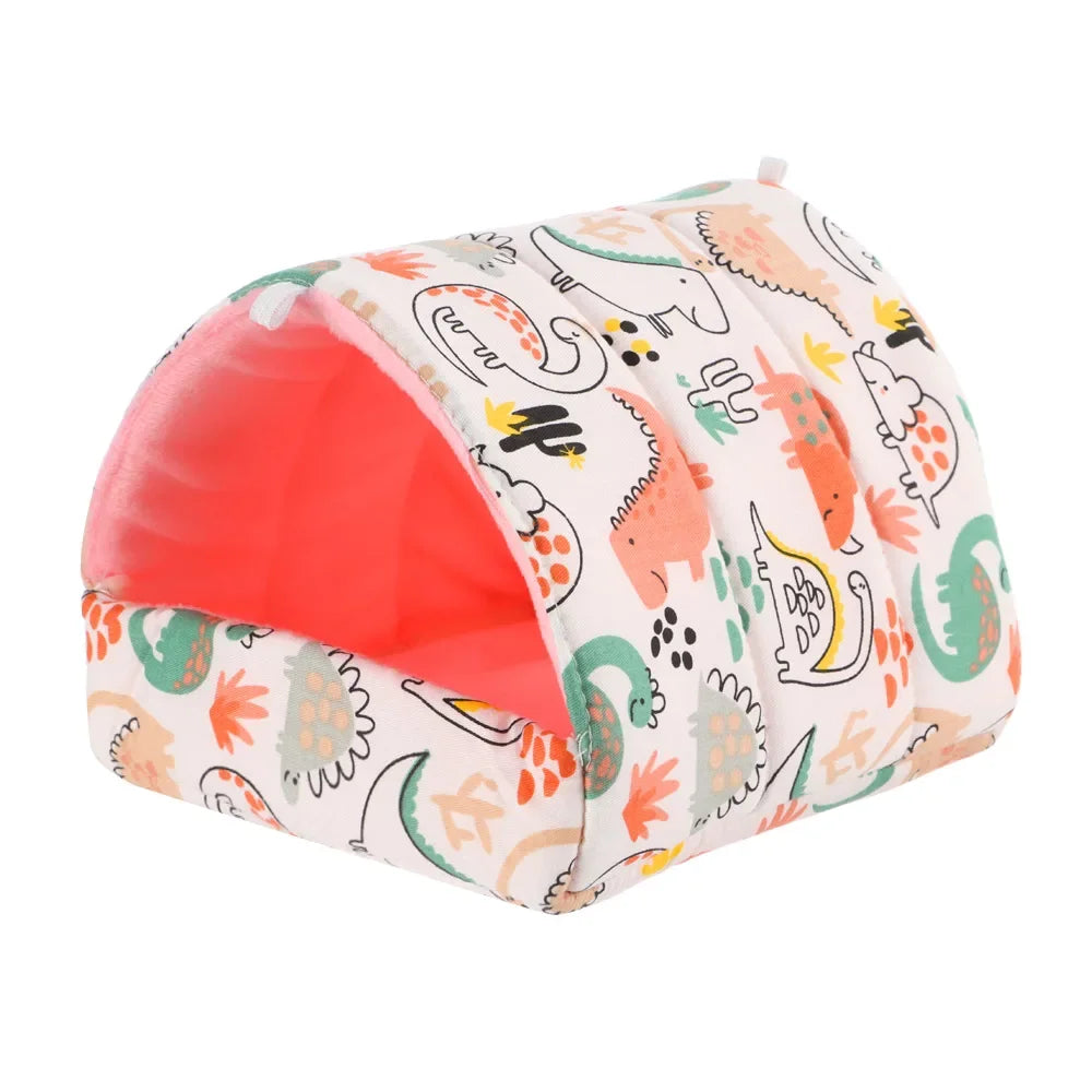 Cartoon Small Pet Sleeping Bed & Warm Nest for Winter