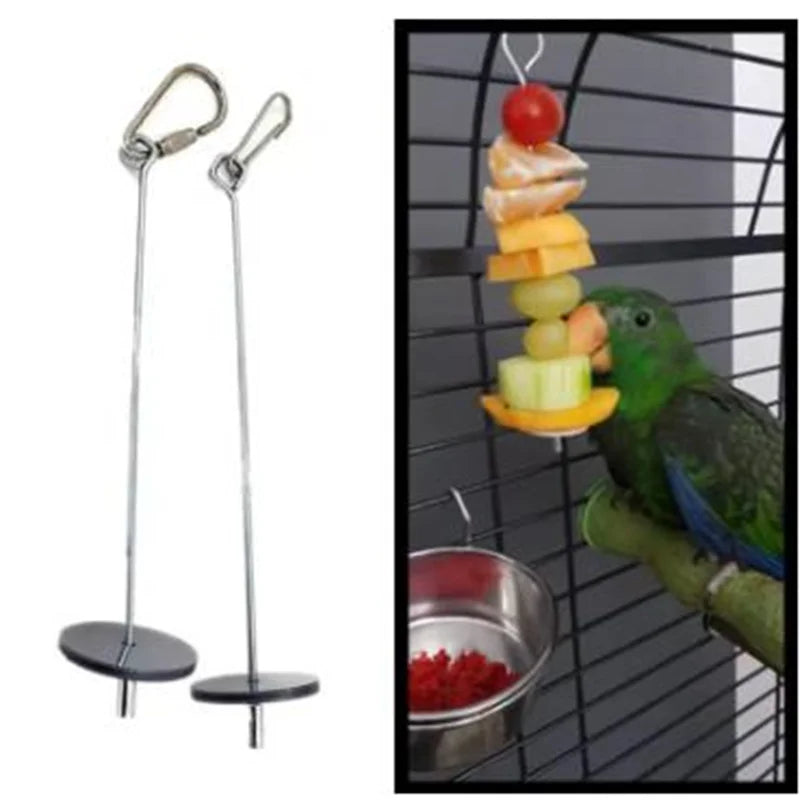 Stainless Steel Fruit & Vegetable Skewer for Parrots & Parakeets