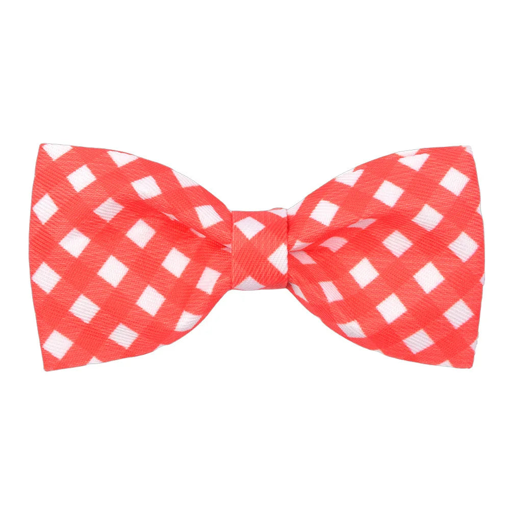 50/100pcs Removable Spring Plaid Dog Bowties