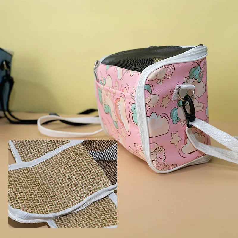 Portable Breathable Pet Travel Bag – Detachable Cage for Birds, Parrots, Hamsters, Guinea Pigs