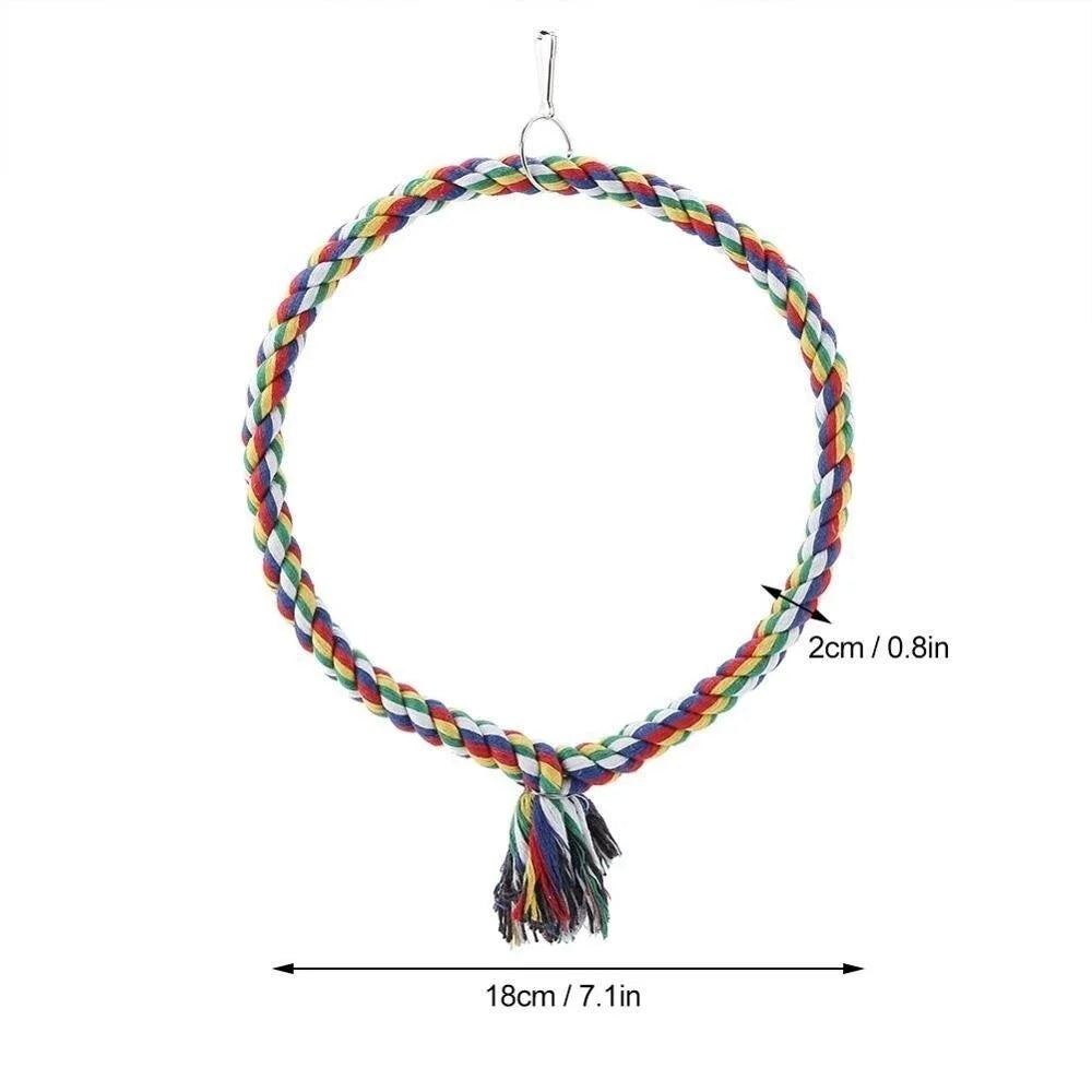 Parrot Rope Ring Swing
