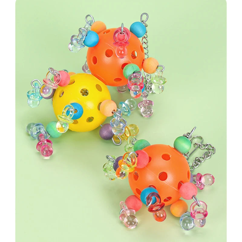 Hanging Bead Foraging Cage Decor