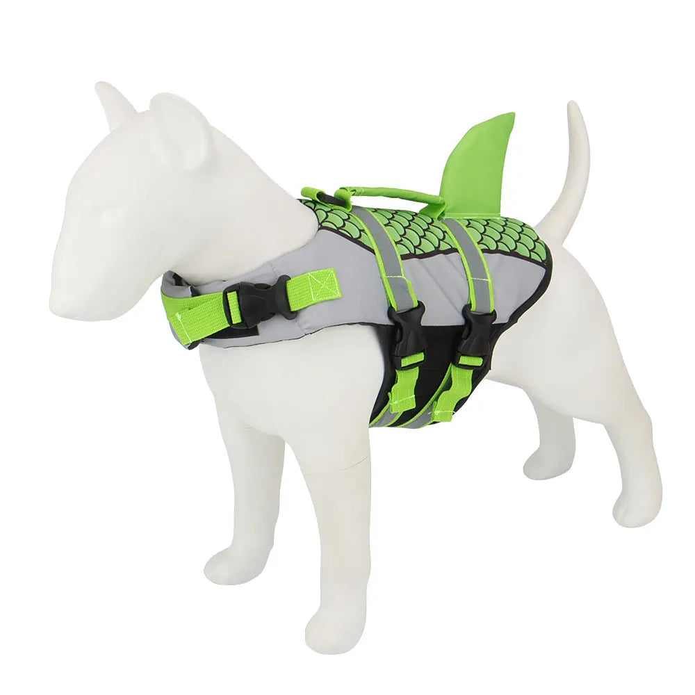 Shark Dog Life Jacket, Pet Swim Vest Harness Summer Swimwear