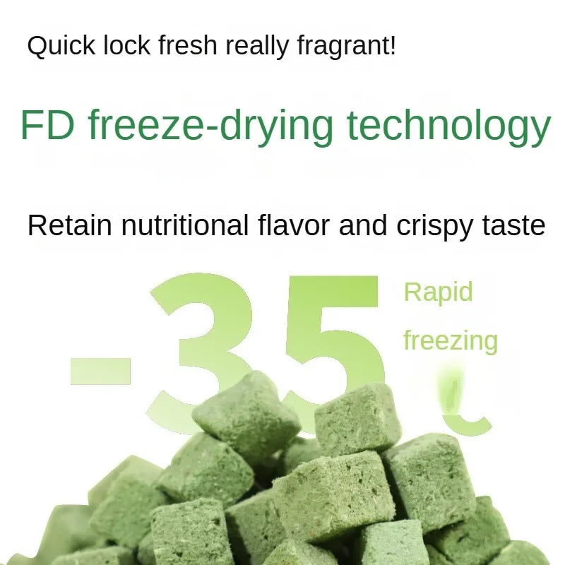 Freeze-Dried Cat Grass Tablets — Hairball Remedy & Digestive Aid Cat Snack