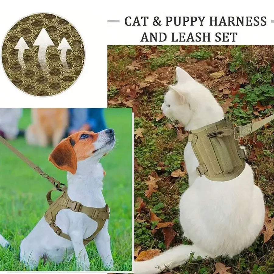 Waterproof Adjustable Outdoor Cat Vest with Chest Strap