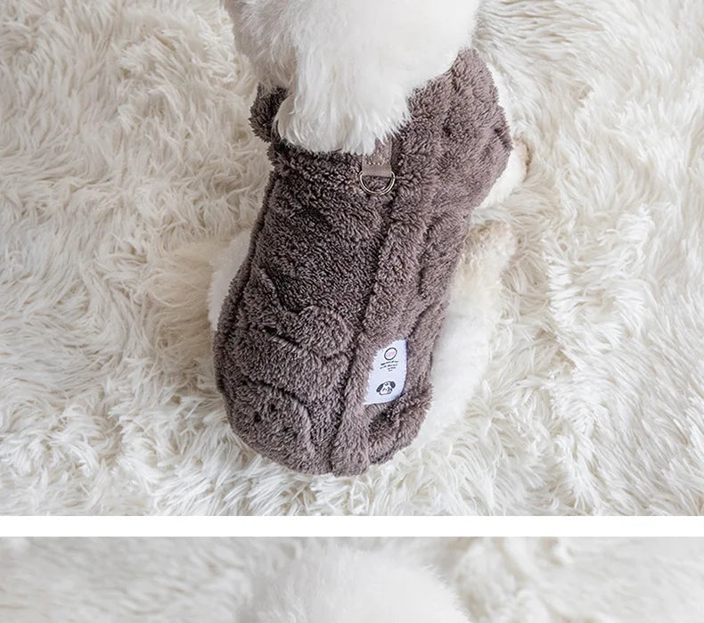 Soft Fleece Winter Dog Sweater – Warm Pullover for Small Dogs, Puppies & Cats