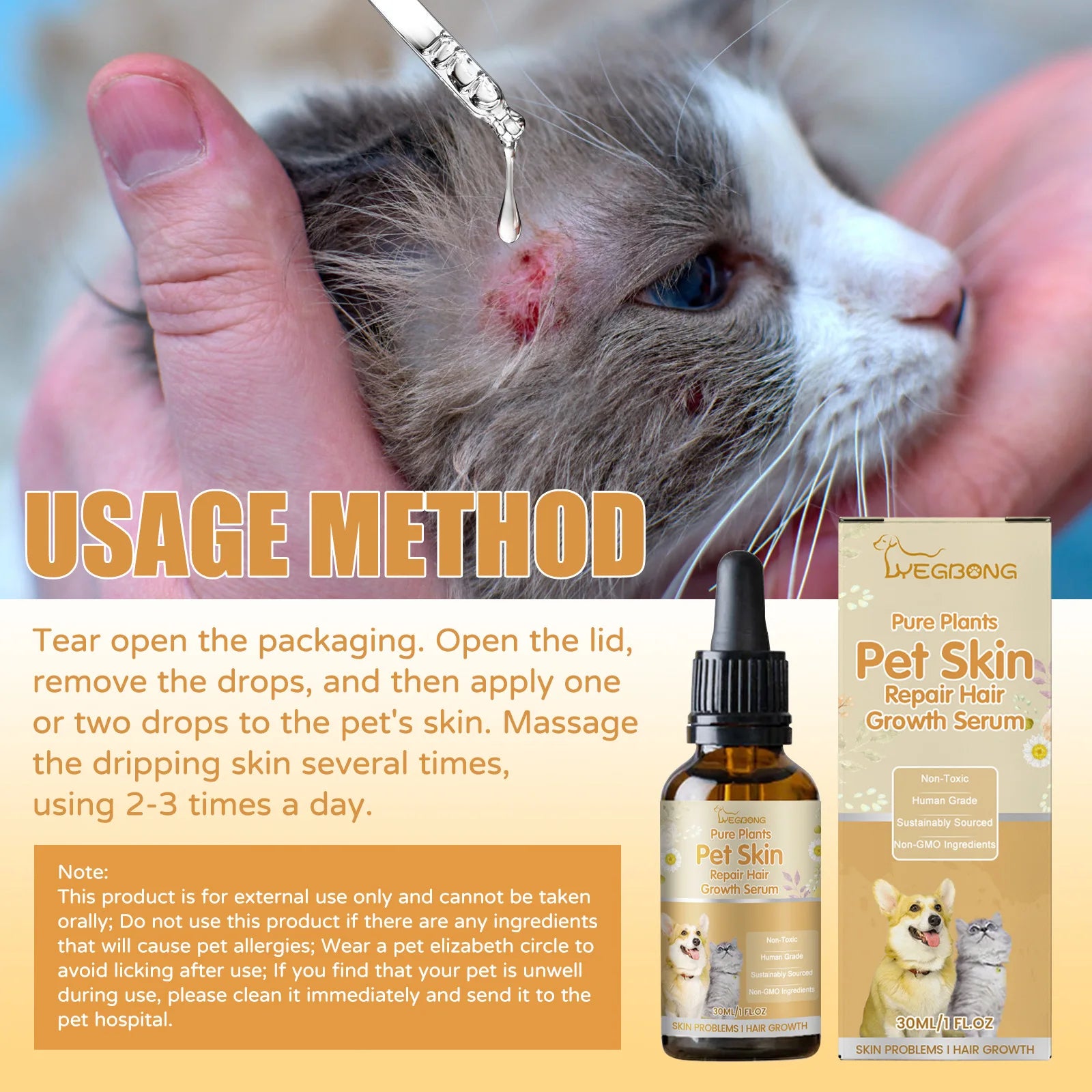 Natural Flea, Mite & Tick Repellent for Cats & Dogs