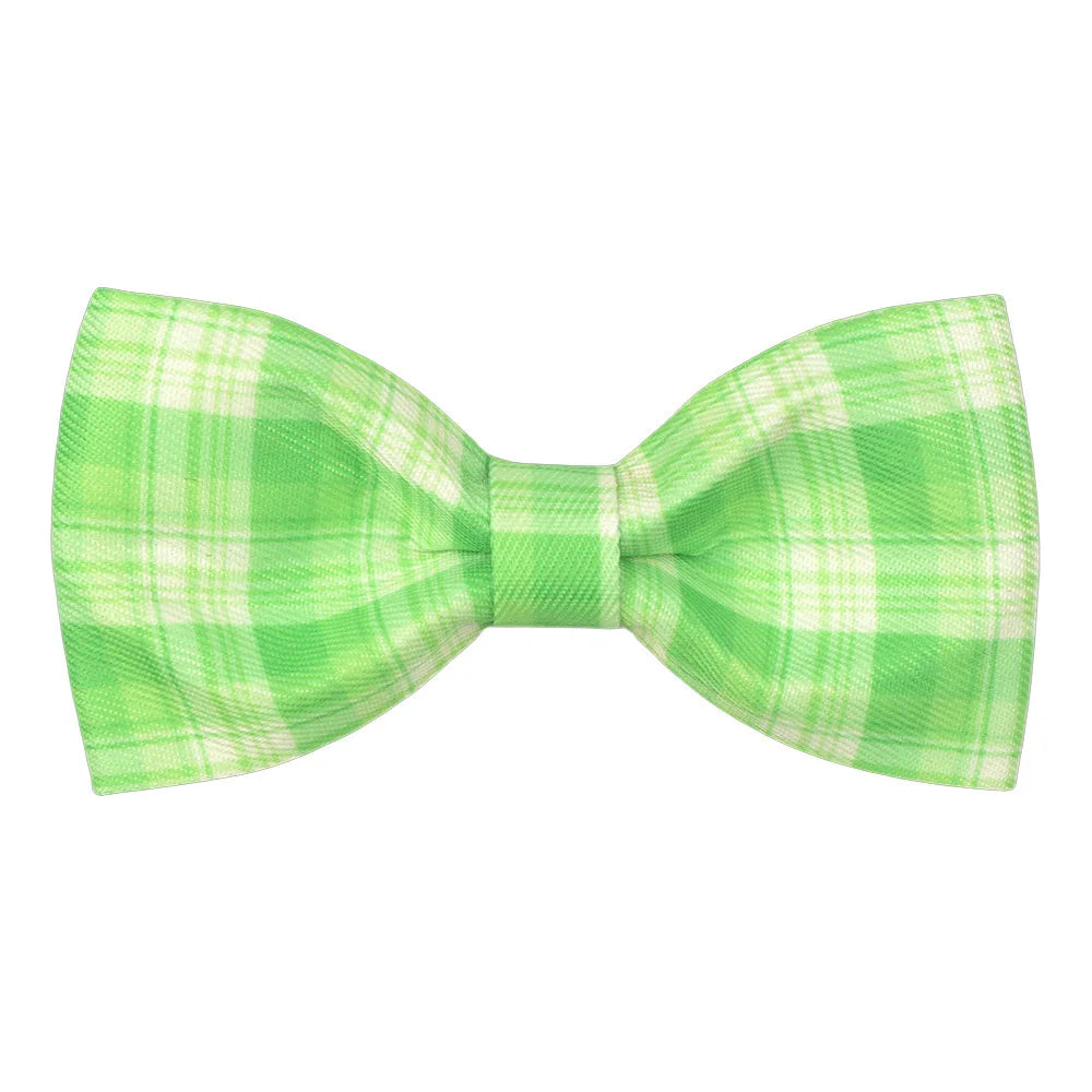 50/100pcs Removable Spring Plaid Dog Bowties