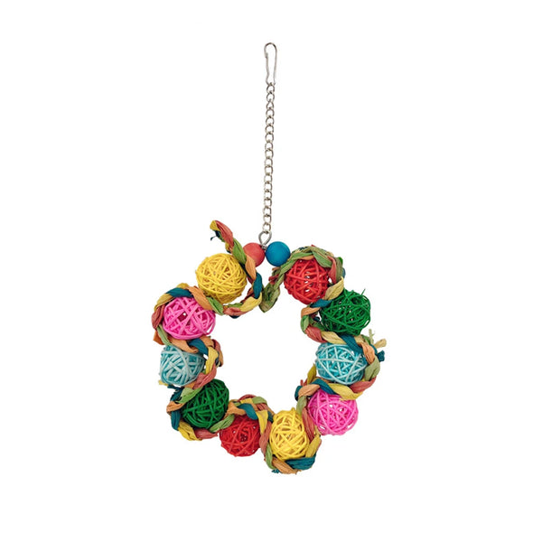 Rattan Ball Bird Swing Toy
