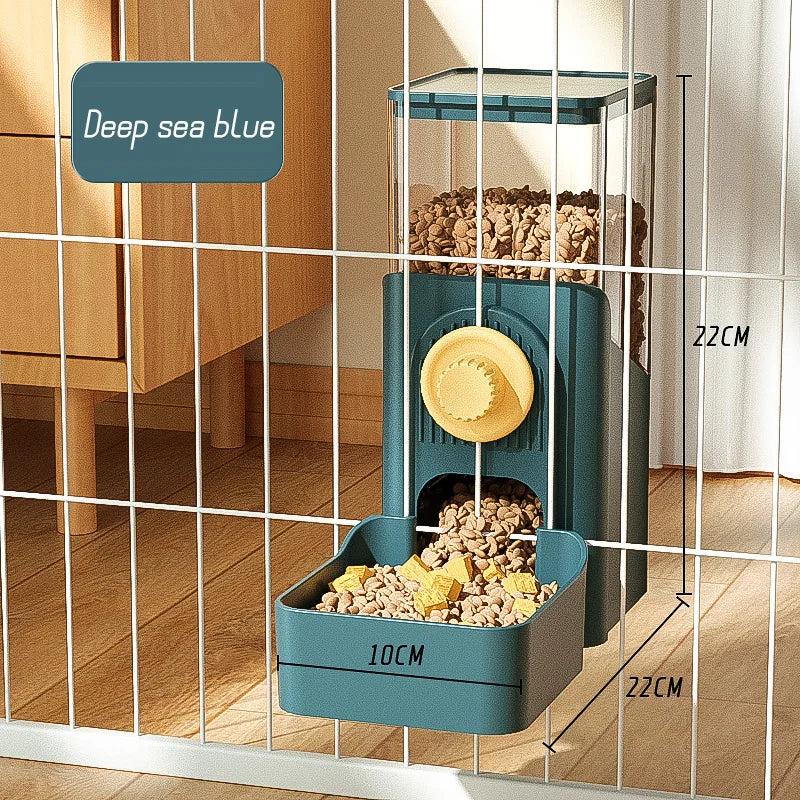 Automatic Hanging Pet Feeder with Water Bottle & Food Dispenser