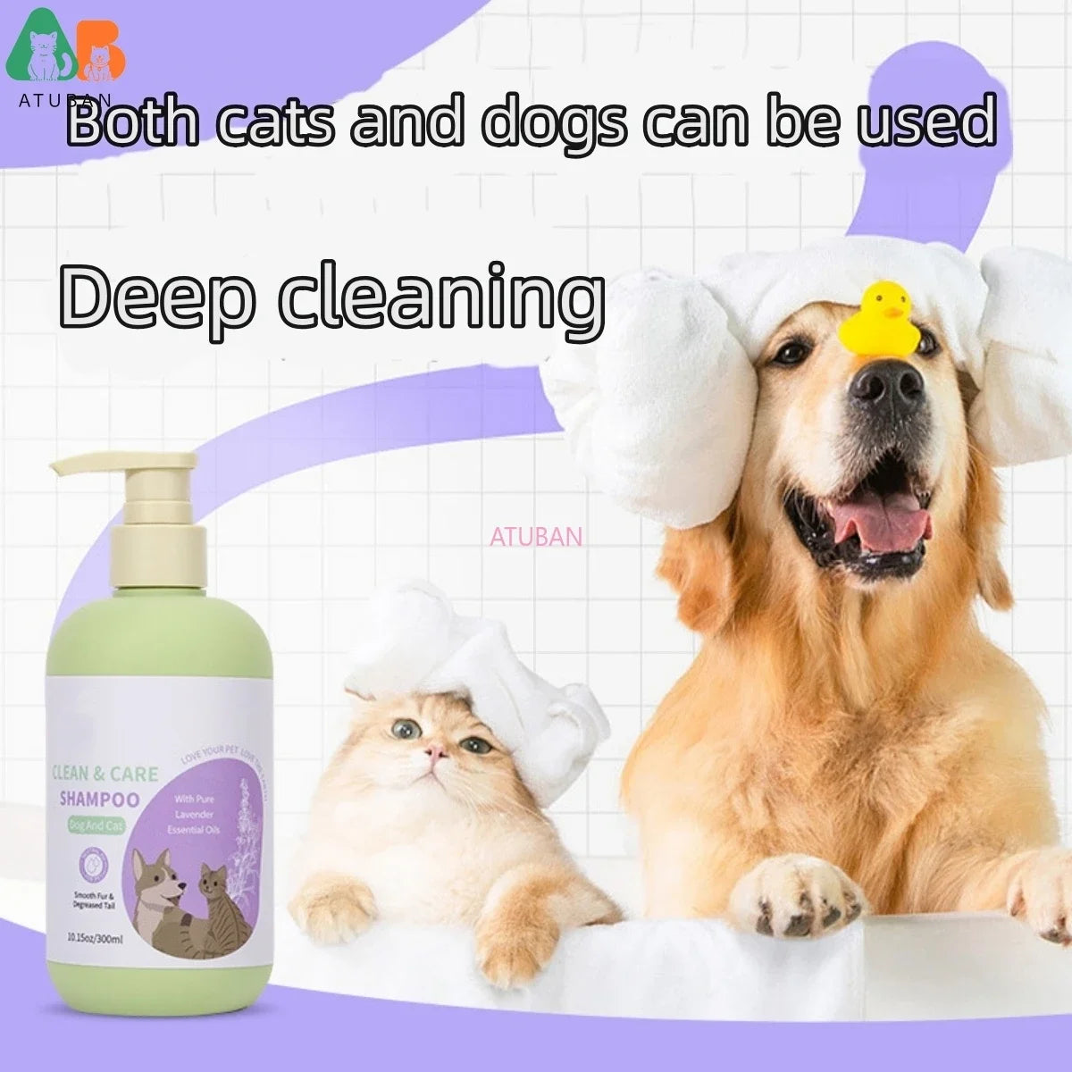 ATUBAN Hypoallergenic Dog Shampoo & Conditioner