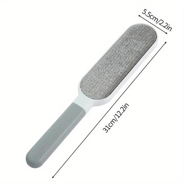 Double-Sided Pet Hair Remover Brush, Manual Lint Cleaner for Furniture & Clothing