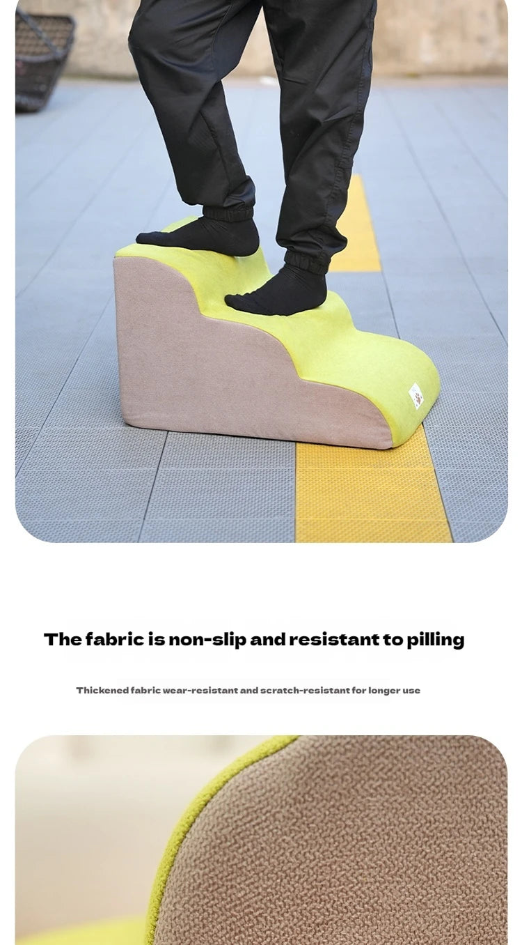2/3 Step Memory Foam Pet Stairs with Washable Cover & Non-Slip Base