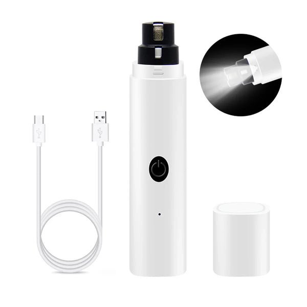 Rechargeable Electric Pet Nail Grinder with LED Light, Quiet Nail Clippers for Dogs & Cats