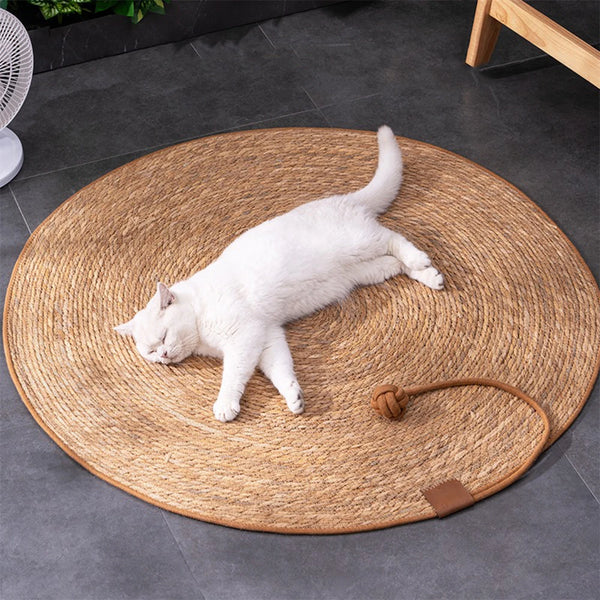 Rattan Cat Scratcher Mat – Nail Sharpening Board & Furniture Protector
