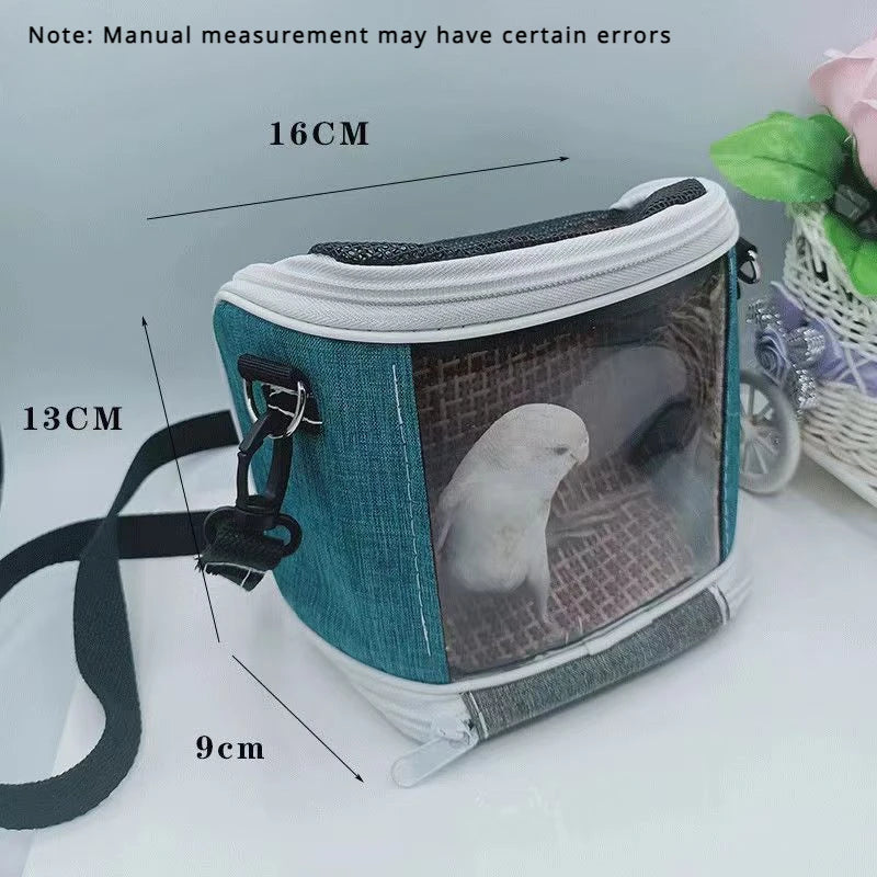 Portable Breathable Pet Travel Bag – Detachable Cage for Birds, Parrots, Hamsters, Guinea Pigs