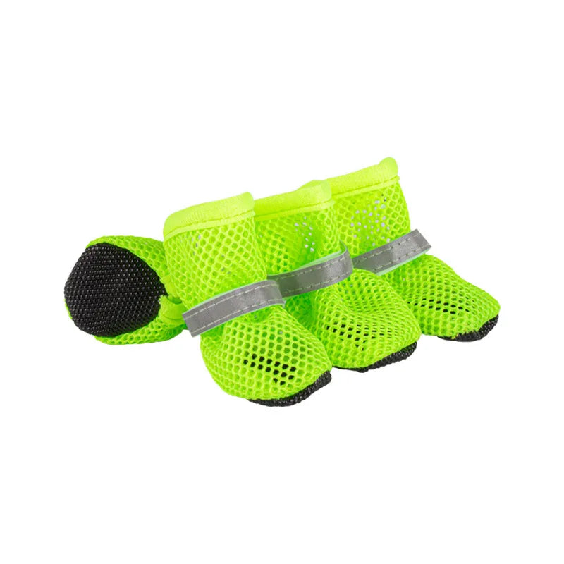 4pcs Non-Slip Breathable Dog Shoes for Small & Medium Pets