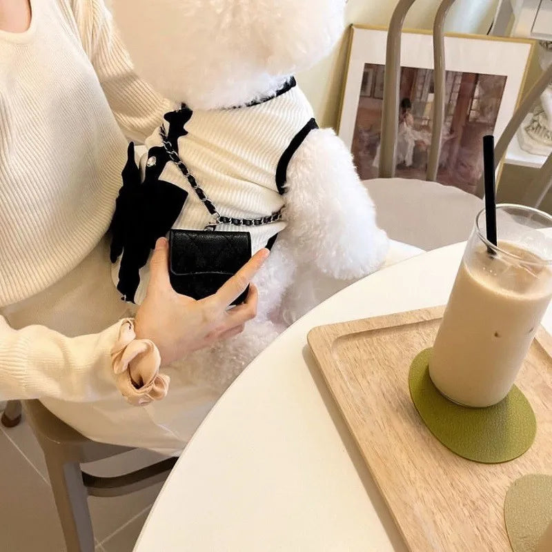 Luxury Dog Dress with Bowknot Lace – Summer Cotton Puppy Skirt for Small Dogs