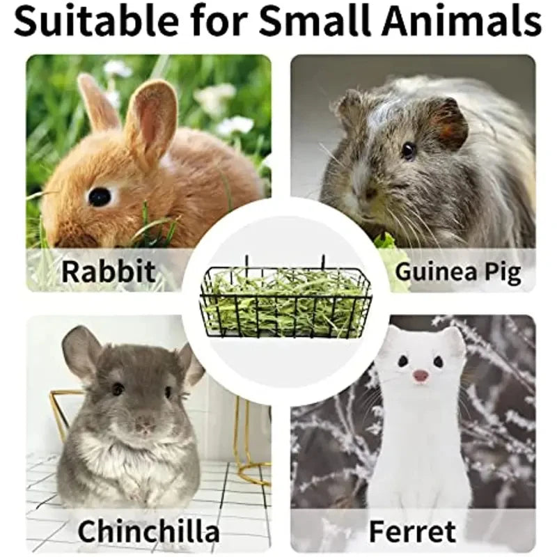 Rabbit Hay Feeder Basket & Grass Rack for Small Pets