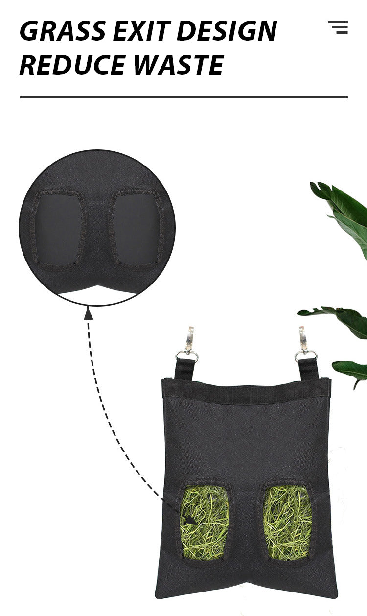 Rabbit Hay Bag Feeder Pouch Hanging Dispenser for Small Animals