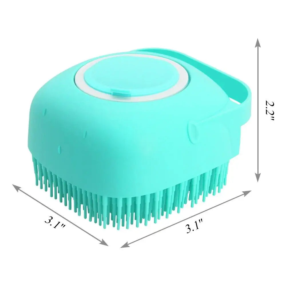 Pet Bathing Shampoo Brush – Soft Silicone Dog & Cat Grooming Scrubber