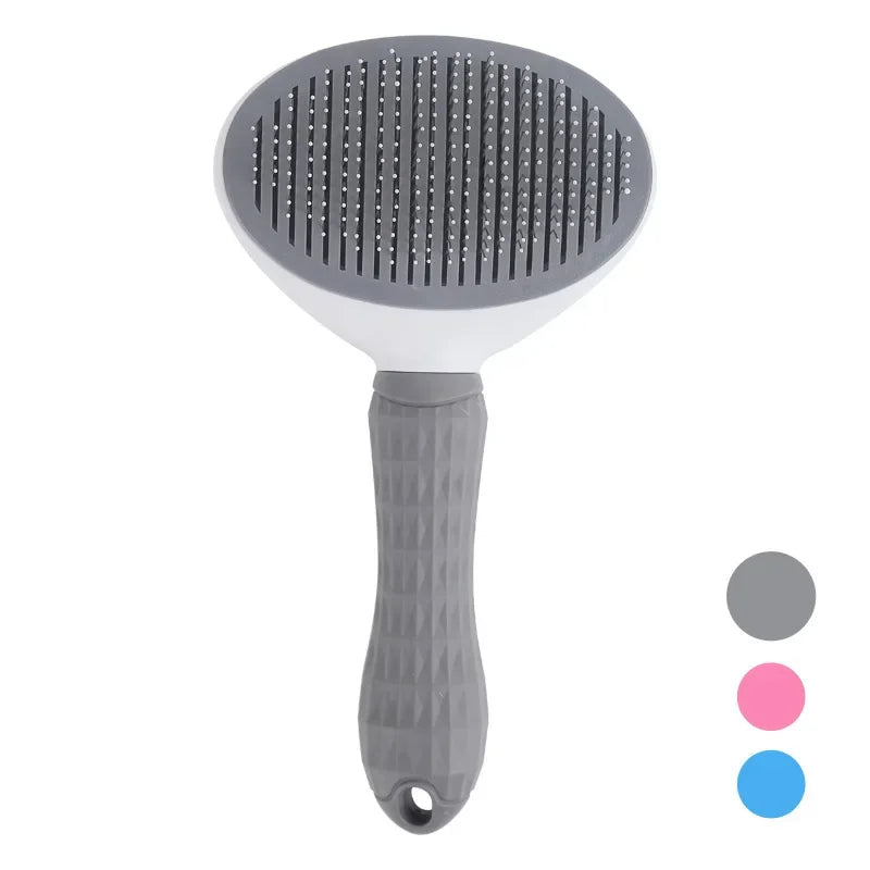 Pet Grooming Brush for Dogs & Cats, Stainless Steel Comb for Long Hair and Shedding Care