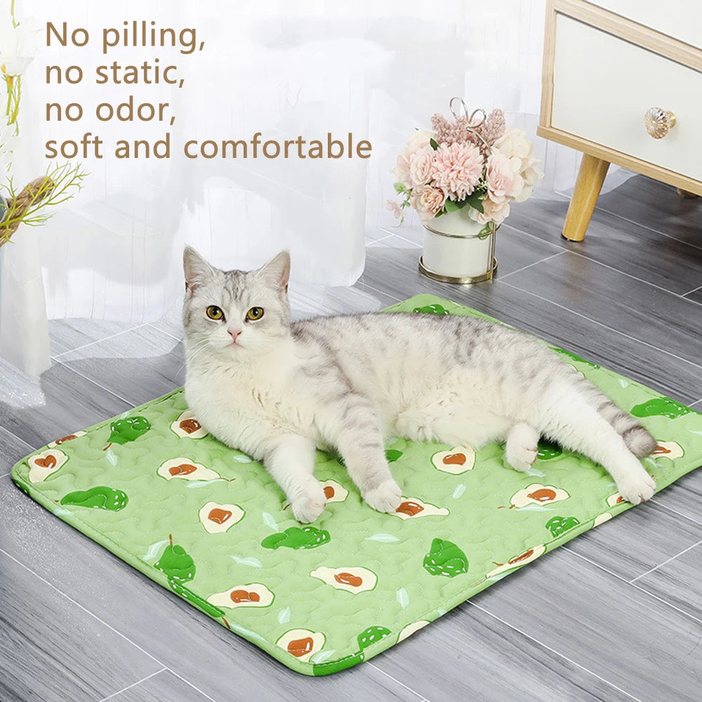 Moisture-Proof Cooling Pet Mat – Breathable Sofa Cushion for Dogs & Cats